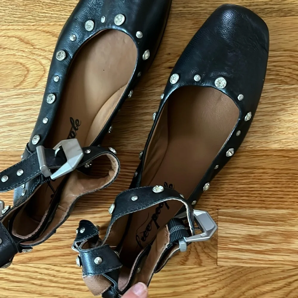 Free People Mystic Diamanté Flats Size 6.5 New - Picture 14 of 15